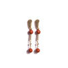 Red Jasper Stone and Gold-Plated Earring