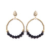 Gold-plated with Agate Hoop Earrings