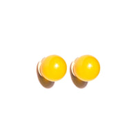 Gold-Plated Earrings with Agate Spheres