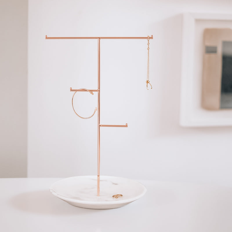 Large Rose-Gold Jewellery Stand